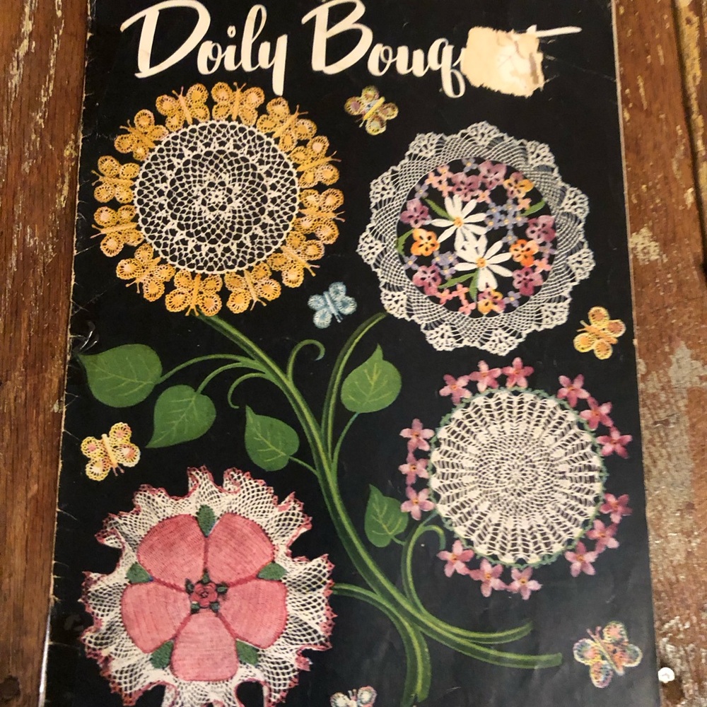 7998 VTG 1950 Star Crochet Book Doily Bouquet Needlecraft Pattern Design 15pages